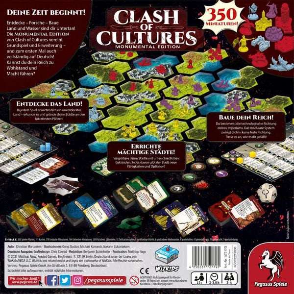 Clash of Cultures: Monumental Edition / Gesellschaftsspiel / Frosted Games / Pegasus / bgg 8.4