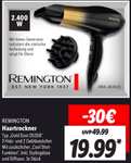 Haartrockner Remington GoldDust D5208, 2400 W, 3 Heiz-/2-Geschwindigkeitsstufen, Stylingdüse, Diffusor
