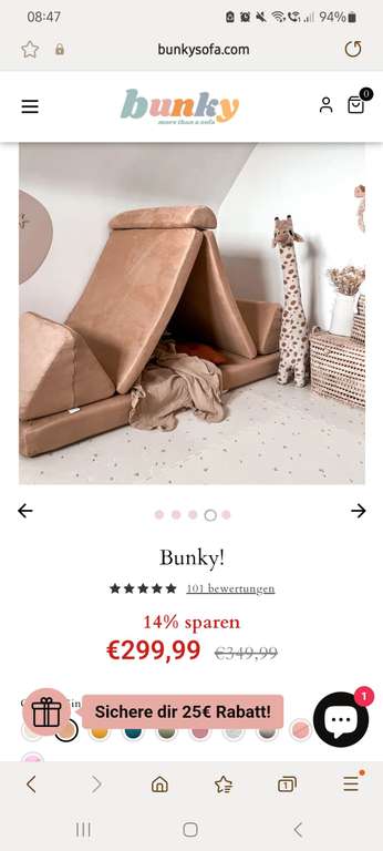 Bunky 1 Spielsofa für 275,- EUR