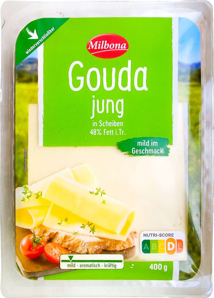 Lidl-App] Gouda Käse in Scheiben 400 | Gramm mydealz Packung