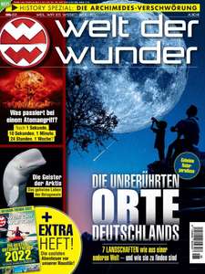 Welt der Wunder Abo (12 Ausgaben) für 51,60 € mit 40 € Amazon-/BC- oder 40 € Tank-Gutschein (Shell,Jet,Aral) + 2 Hefte gratis bei Bankeinzug