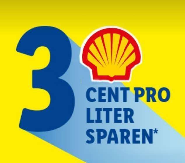 [Lidl Plus] 3 Cent pro Liter bei Shell-Tankstellen sparen (max. 70l/Tankung, nur bei teilnehmenden Tankstellen, nur Benzin/Diesel)