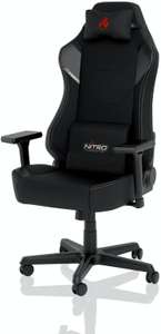 Nitro Concepts X1000 Gaming-Stuhl (bis 135kg belastbar, 1240-1370mm höhenverstellbar, 125° neigbare Rückenlehne, 3D-Armlehnen, Stoffbezug)