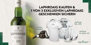 1x Laphroaig Whisky kaufen & 1 von 3 Exklusiven Prämie auswählen (offline & online)