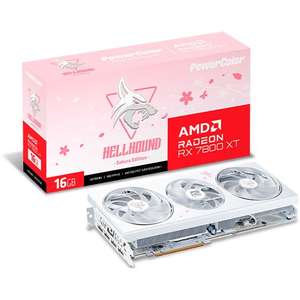 [Mindfactory] 16GB PowerColor Radeon RX 7800 XT Hellhound Sakura Aktiv PCIe 4.0 x16 weiß (mindstar) // Limited Edtion für 579€