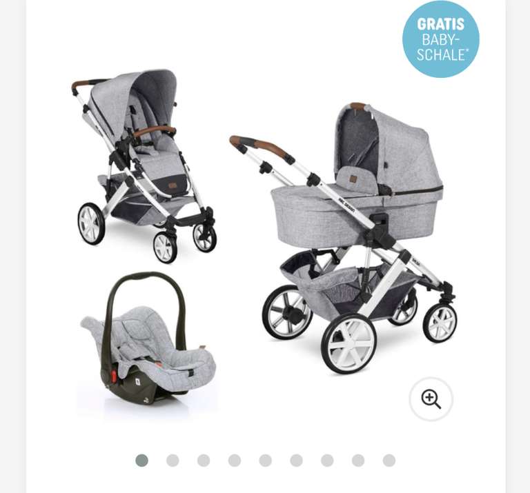 Baby Sale bei Smythtoys bis 30% z.B den ABC Design Kinderwagen 3-in-1 Salsa 4 All in One Graphite Grey grau für 499,99€ inkl. Schale