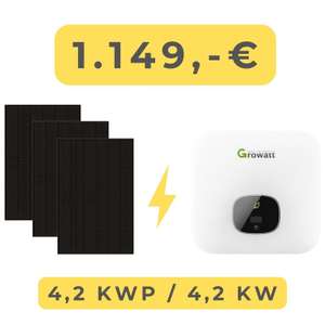 4,2 kW Solaranlage 1-phasig Speicher-fähig mit full black N-Typ Modulen Abholpreis 1149€