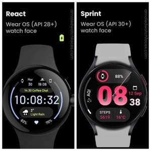 React + Sprint: Wear OS watch face [WearOS Watchface][Google Play Store]