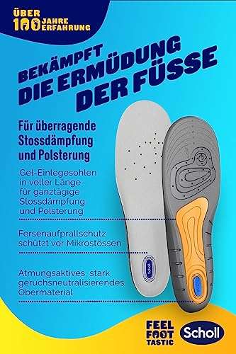[Prime/Spar-Abo] Scholl GelActiv Work Einlegesohlen für (Arbeits-) Schuhe (Für stark beanspruchte Füße) Gr. 40-46,5