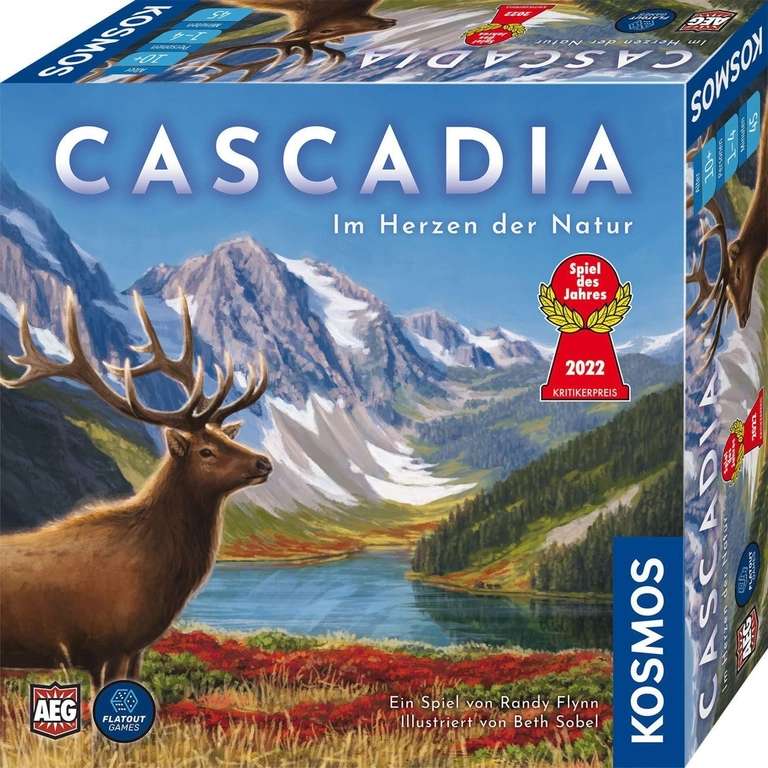 KOSMOS Cascadia - Im Herzen der Natur | für 1-4 Personen ab 10 Jahren | Spiel des Jahres 2022 | Brettspiel | BGG 8,0 [Kultclub]