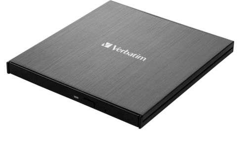 Verbatim 43888 externer Blu Ray Brenner - Usb C | 4K | Slimline | Libredrive kompatibel