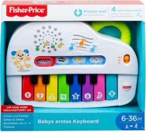 FISHER-PRICE Babys erstes Keyboard - tragbares Spielzeugklavier mit 4 Spielmöglichkeiten (Prime)