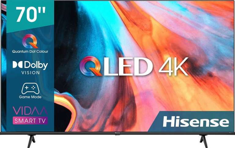 Hisense 70E77HQ QLED-Fernseher (176,5 cm/70 Zoll, 4K Ultra HD, Smart-TV)// Effektiv mit Cashback 670,35€