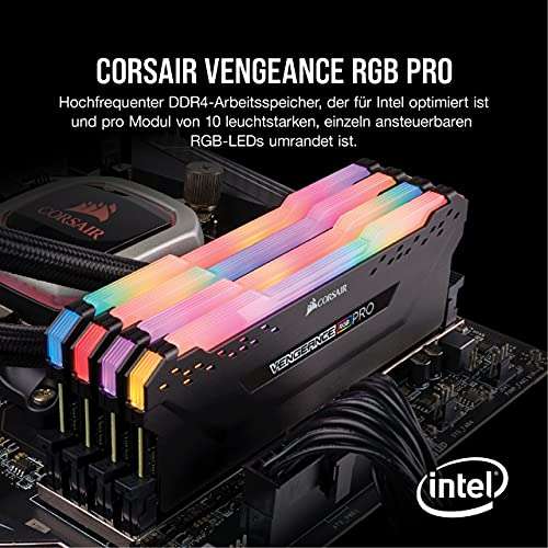 Corsair Vengeance RGB Pro 16GB (2 x 8 GB) 3600MHz C18 - schwarz DDR 4