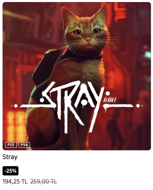 Stray - PS4 / PS5 - PlayStation Store Türkei