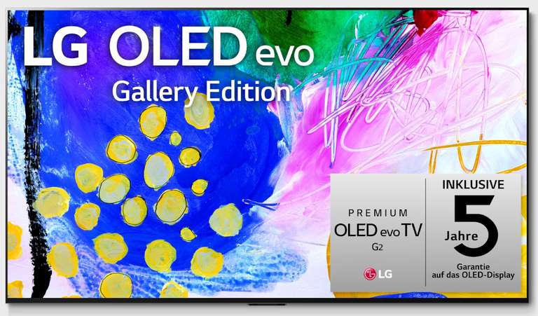 [Neukunden] LG OLED65G29LA Fernseher (65" OLED G2 Evo EX, 120Hz, ~1000nits, 2x Triple Tuner, 4x HDMI 2.1, 5-10ms Input Lag, webOS)
