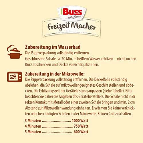Preisfehler! Buss Fertiggericht - 12 x 300 g (12er Pack) kostenloser Versand mit Prime oder Abholstation