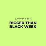 Kapten & Son BIGGER THAN BLACK WEEK - bis 50% Rabatt - z.B. Osby, Stockholm, Tonsberg, Helsinki, Aarhus