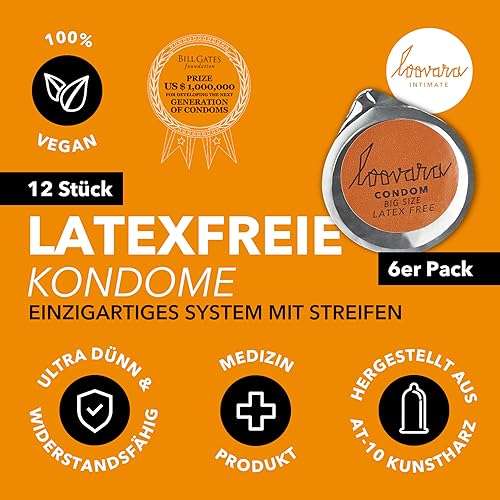 Loovara Kondome latexfrei feucht sensitiv 72 Stück | hypoallergen, ultra dünn, geruchslos