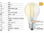 12x Ledvance LED-Lampe Smart+ Filament WiFi Classic A 60 (E27, 6W, 806lm, dimmbar, 2700K, Ra ≥ 80, WLAN, Google Assistant & Alexa)