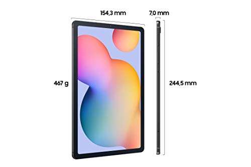 (PRIME) Samsung Galaxy Tab S6 Lite (2022 Edition), 10,4 Zoll TFT Display, 64 GB Speicher, WiFi, Android 12 Tablet inkl. S Pen, Oxford Gray