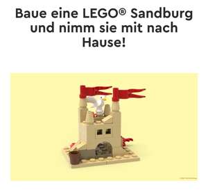 Baue eine LEGO Sandburg und nimm sie mit nach Hause!
