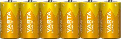[Prime] VARTA Batterien C Baby, 6 Stück, Longlife, Alkaline, 1,5V, Spar-Abo möglich noch mal bis 0,54 € sparen