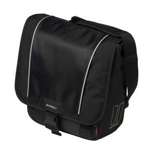 Basil Sport Design Commuter Bag - Fahrradtasche mit Laptopfach (18L, Hook-On System, inkl. Regenhülle, Hinterradtasche)
