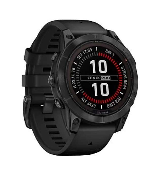 GARMIN FENIX 7 PRO SOLAR Smartwatch Silikon, 125-208 mm, Schwarz/Schiefergrau