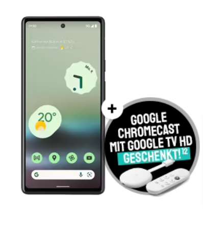 Telekom Young MagentaEins: Google Pixel 6a alle Farben & Google Chromecast im Allnet/SMS Flat 20GB 5G für 9,95€/Monat, 4,95€ Zuzahlung