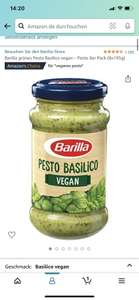 [Amazon Prime Abo] 8x195g Barilla Veganes Pesto für 14,02€ = Stückpreis 1,75€ im Angebot bei Real oder Rewe nicht unter 1,99€ zu bekommen.