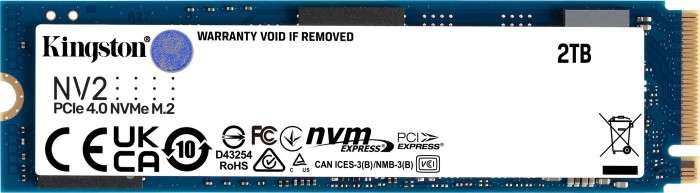 [cyberport] Kingston NV2 NVMe PCIe 4.0 SSD 2TB, M.2 (R3500/W2800)