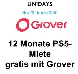 [UNiDAYS] NUR GEWINNSPIEL? PLAY HARD! 12 Monate PS5-Miete gratis mit Grover