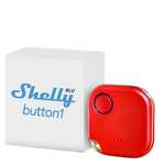 (Prime) Shelly BLU Button1 | Bluetooth-gesteuerter Aktions- / Szenenaktivierungsknopf Rot | Kein Hub nötig | LED-Anzeige | Große Reichweite