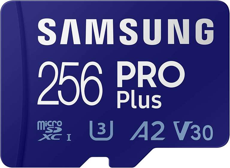 Samsung PRO Plus microSD 256 GB (UHS-I U3, 160 MB/s Lesen, 120 MB/s Schreiben) inkl. SD-Adapter (MM/Saturn)