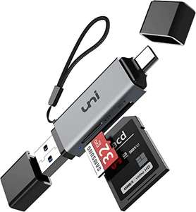 [Prime] SD Kartenleser, uni USB Kartenleser 3.0, USB C Kartenleser Aluminum 2in1, OTG Adapter