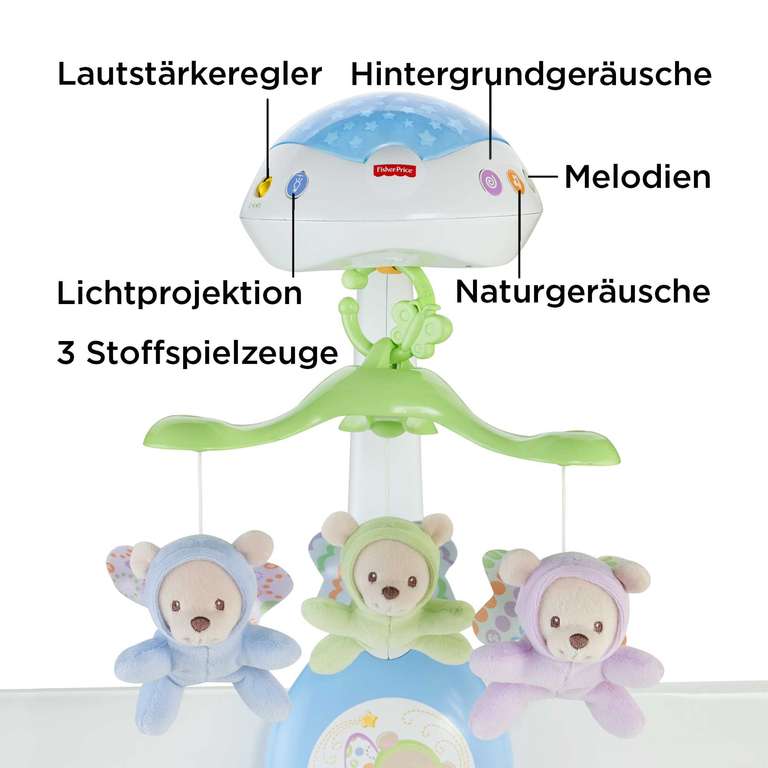 Fisher-Price 3-in-1-Traumbärchen Mobile für Babys