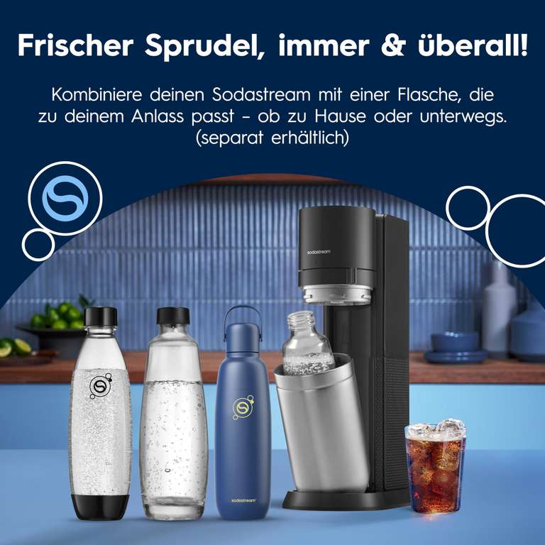 SodaStream DUO Wassersprudler – 4x 1L Flaschen, CO2 & Prime? at Amazon