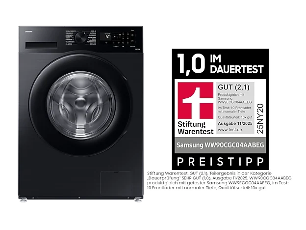 [CB] Samsung 9 kg Waschmaschine WW5000C mit EcoBubble, EEK: A (-10%)