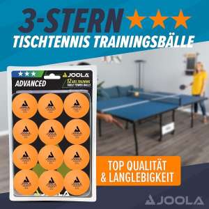 JOOLA Training Tischtennisbälle | 40mm Durchmesser | Zelluloid-freien Bälle | Material: ABS | 24 Bälle für 9,99€ / 48 Bälle für 14,99€