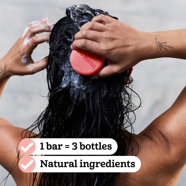 Marcel's Green Soap - Shampoo Bar Argan & Oudh - Täglicher Gebrauch, plastik- und sulfatfrei - Erspart 3 Flaschen normales Shampoo