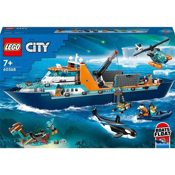 LEGO City 60368 Arktis-Forschungsschiff + Gratis Polybag LEGO City 30640 Rennauto