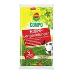 COMPO Rasen-Langzeitdünger, 3 Monate Langzeitwirkung, Rasendünger, Feingranulat, 15 kg / 600m2