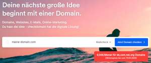 0,04€/Monat für de,com,net,org Domains bei Checkdomain.de