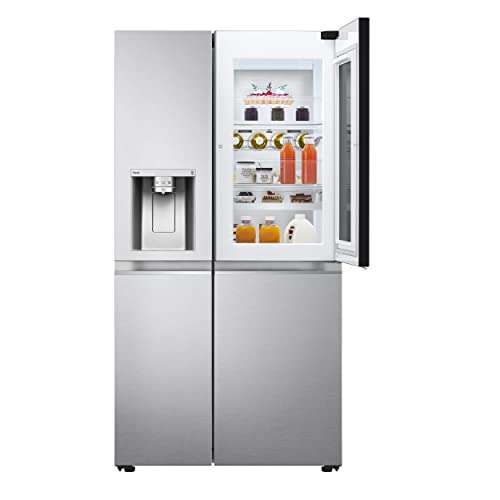 LG Electronics GSXV91BSAE - Kühlschrank Side-by-Side mit KI, Eis-, Crushed Ice und Wasserspender