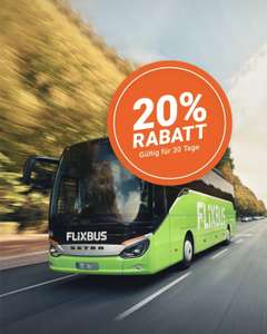 FlixBus und FlixTrain 20% Rabatt (Neukunden)