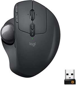 Logitech MX Ergo - Kabellose Ergonomische Trackball-Maus (2.4GHz via Unifying USB-Empfänger, einstellbare Neigung, Multi-Device)