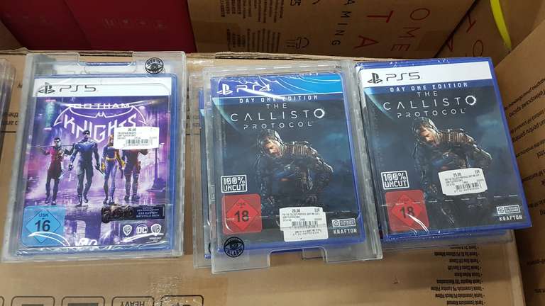 Calisto Protocol PS4/20,- PS5 25,- / Gotham Knights PS5/30,- im Media Markt Köln Kalk im Sale plus 3 für 2.