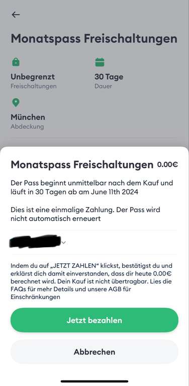 Lokal München? / Bolt Abo Freischaltungen für einen Monat gratis