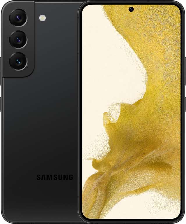 Samsung Galaxy S22 in Phantom Black | 6.1", 2340x1080, AMOLED, 120Hz | Exynos 2200 | 8/128GB | Triple Kamera | Android 14 | IP68 | Qi | 167g